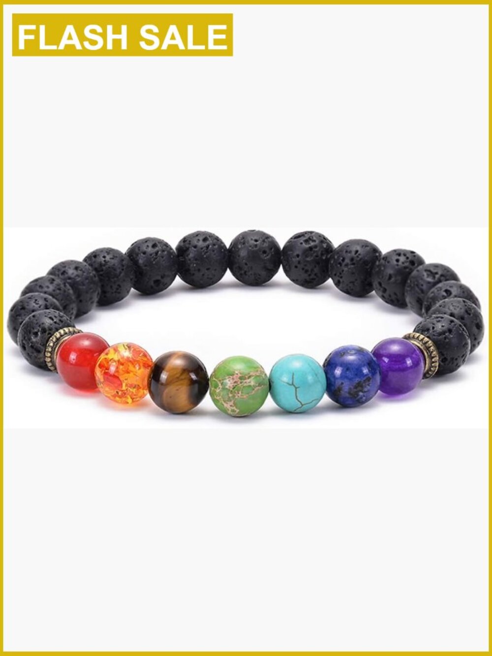 Chakra Healing Stone Bangle Bracelet Stress Relief Yoga
